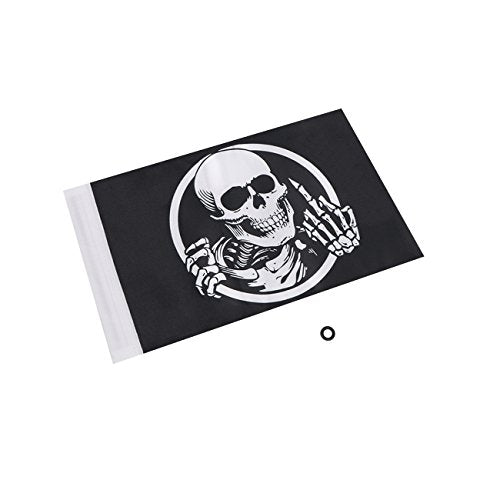 Pirate American Flag Bandana Crossbones Skull 6x 10'' Flags For 3/8 Diameter Motorcycle Flagpole, Double-Sided Sewing UV Coated Flag Replacement - color: Skull Flag