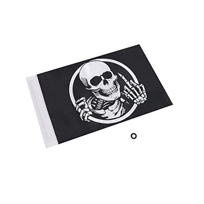 Pirate American Flag Bandana Crossbones Skull 6x 10'' Flags For 3/8 Diameter Motorcycle Flagpole, Double-Sided Sewing UV Coated Flag Replacement - color: Skull Flag