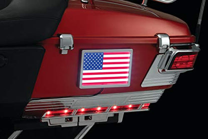 Kuryakyn 2891 Motorcycle Lighting Accessory: Freedom Flag LED Light Kit, 4" x 6", Chrome - color: Chrome