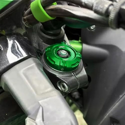 Compatible with Kawasaki Z900 Z650 Z 900 650 Z650 ABS RS SE 2017 2018 2019 2020 2021 2022 2023 2024 2025 Motorcycle Accessories CNC Aluminum Front Forks Trim Cover Cap (Green) - color: Green
