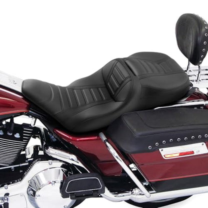 Rider Cushion, SLMOTO Motorcycle Seat Driver Passenger Seat for Harley Davidson Touring Electra Glide Road King Road Glide Street Glide1997-2007 Black - style: Black