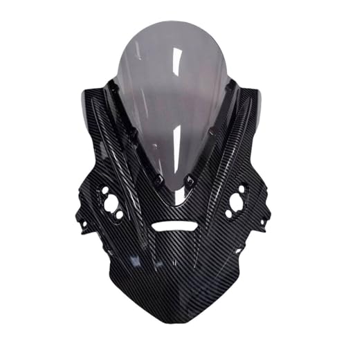 Motorcycle Windshield for 675SR CF675SR CF 675SR-R Motorcycle Double Bubble Windscreen Screen Windshield Wind Deflectors Accessories - color: Glossy Carbon Gray
