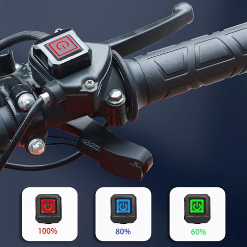 Heated Grips, ATV Heated Grips and Thumb Warmer, 3-Level Heating Settings, 7/8 Electric Grips for 12V 22mm ATV Motorcycle Handlebars