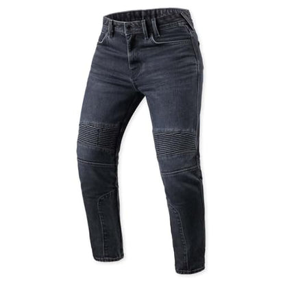 REV'IT! Men's Moto 2 Tapered-Fit Motorcycle Jeans (Dark Blue/Black Used - 32Wx34L) - color: Dark Blue/Black Used, size: 32W x 34L