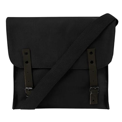 Rothco Canvas Utility Bag – Durable Crossbody Shoulder Satchel for Everyday Hobby Essentials and Supplies For Men and Women - color: Black