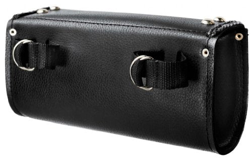 True Element Genuine Leather Small Tool Sissy Bar mountable Motorcycle Bag (Black)