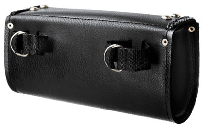 True Element Genuine Leather Small Tool Sissy Bar mountable Motorcycle Bag (Black)