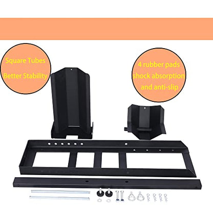 Adjustable Motorcycle Wheel Chock Stand,1800lbs Heavy Duty Wheel Stand,Black Motorbike Front Chock,High-Grade Steel Trailer Stand Motorcycle Trailer for 15"-22" Wheels