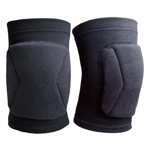 XXL Knee Pads for Volleyball Women & Men, Dance Kneepads for Football Basketball, Soft Padded Knee Sleeve for Skating Wrestling Skateboarding, Elastic & Protective Knee pad for Adult Sports, Black 2XL - size: XX-Large