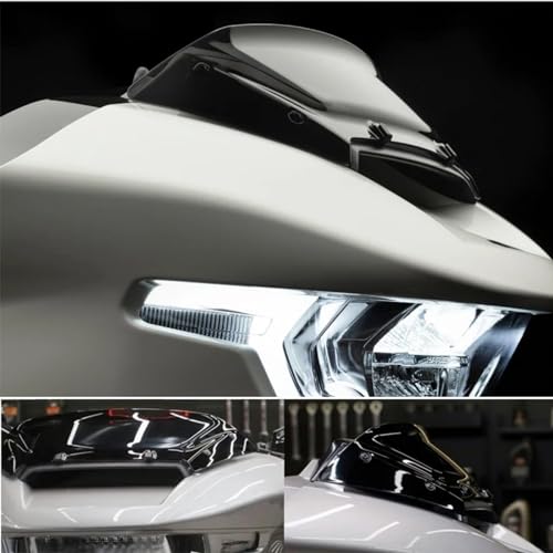 IZX Fits for Harley Road Glide FLTRX FLTRXSTSE 2024 FLTRXSE 2023-2024 Motorcycle 6 inch Windscreen Deflector Cover Plate Windshield Fairing Front Wind Deflector Shield