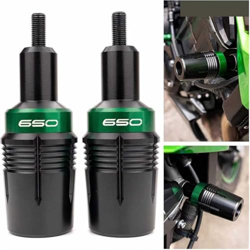 Frame Sliders Crash Protector for Kawasaki Ninja 650 KRT EX650 Z650 Z650RS 2017-2025 (Type A Green)