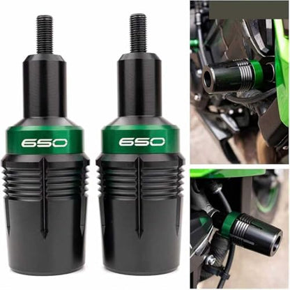 Frame Sliders Crash Protector for Kawasaki Ninja 650 KRT EX650 Z650 Z650RS 2017-2025 (Type A Green)