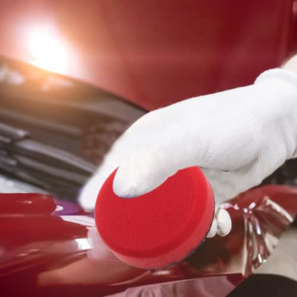 Amosfun Car Detailing Kit Waxing Polishing Sponge Hand Polishing Pad Buffer Polisher Pad for Cars Motorcycles Boats Home Furniture