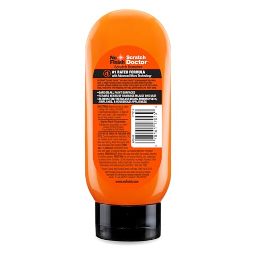 Nu Finish Car Scratch Remover, Scratch Removal for Cars Eliminates Paint Scrapes, Scuffs, Haze and Swirls on Cars, Boats and Motorcycles , 6.5 Oz, White - style: Scratch Remover