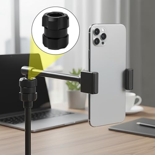 17mm Ball Mount Joint Adapter, Female-to-Female Coupler, Plastic Extension 1.6inch Length Suitable for Bike/Motorcycle Phone Holders, Camera Photography Brackets, Car Phone Mounts, Tripods