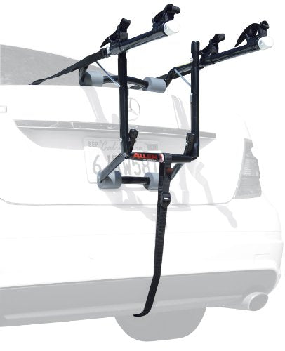Allen Sports Deluxe 2-Bike Trunk Mount Rack, Model 102DB, Black/ Silver, 23 x 15 x 4 inches - size: 2-Bike