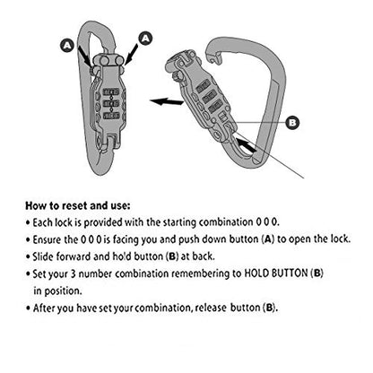 Little World Motorcycle Helmet Lock & Cable, Heavy Duty Universal Combination Lock Cable Caribeaner Lock Motorcycle Security PIN Locking Chain for Bike Helmet, Jacket, Cabinets & Luggage - size: 1.8M
