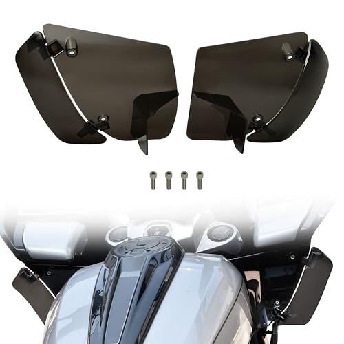 Adjustable Side Wings Wind Air Deflector Fairing for Road Glide 24-26, Smoked Wind Deflectors Fairing Side Shield for Harley FLTRXSE 23-26 FLTRT FLTRXL 2026-later Accessory