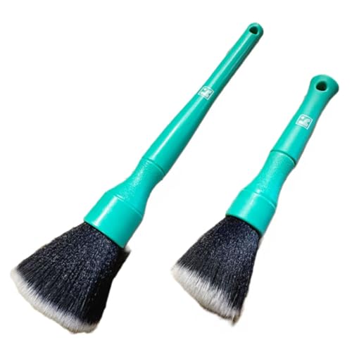 Thor Soft Detail Brush Set (Green) – Precision Automotive Cleaning Brushes for Emblems, Interior Panels, Vents, Trim, Soft Bristle Detailing Tools, Professional 2-Piece Set - color: Green