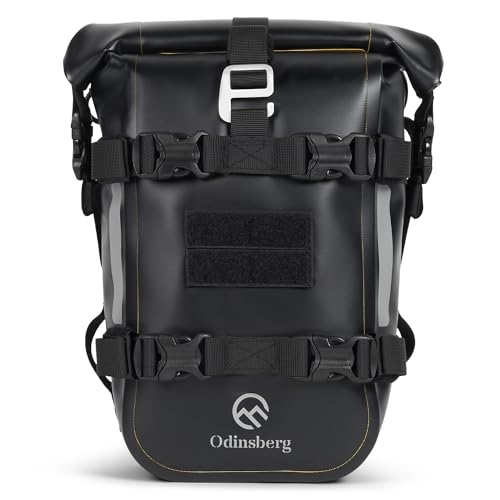 Odinsberg Waterproof Motorcycle Tail Bag 7L Motorcycle Dry Bag Crash Bar Bags used as Luggage on Sissy Bar Back Seat Saddle Bag Rack Fender Bag Pouch Dirt Bike Pack for Moto Enduro ATV - size: 7L