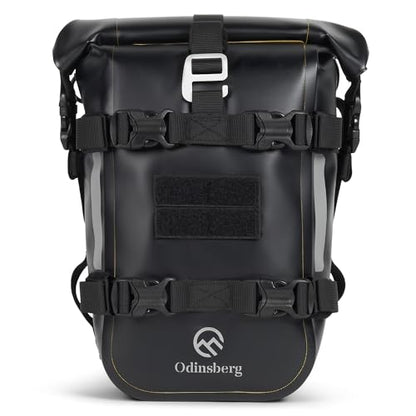 Odinsberg Waterproof Motorcycle Tail Bag 7L Motorcycle Dry Bag Crash Bar Bags used as Luggage on Sissy Bar Back Seat Saddle Bag Rack Fender Bag Pouch Dirt Bike Pack for Moto Enduro ATV - size: 7L