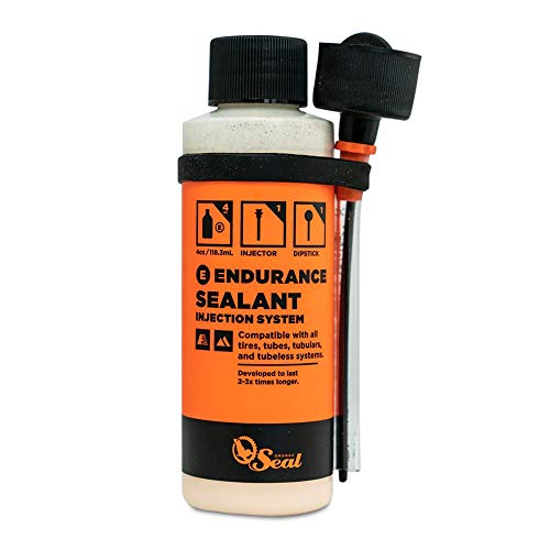 Orange Seal - Endurance Formula Tubeless Bike Tire Sealant | Long Lasting, Fast Sealing | for MTB, Road, CX and Gravel Bicycle Tires - style: 4oz w/Injector