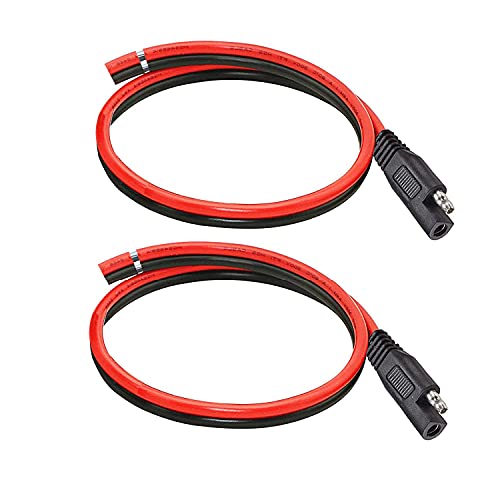 10AWG SAE Connector, Solar Panel Extension Cable with 1FT Quick Connector for Tender Motorcycle Cars Tractor.(2Pack) - size: 10AWG SAE Connector 30CM