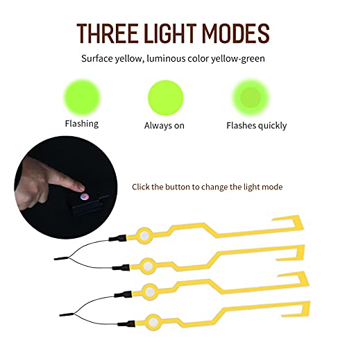 Motorcycle Helmet Light Kit,Waterproof 3 Mode LED Light Night Riding Signal Helmet Light for Motorcycle Bike Helmet,Yellow - color: Yellow