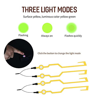 Motorcycle Helmet Light Kit,Waterproof 3 Mode LED Light Night Riding Signal Helmet Light for Motorcycle Bike Helmet,Yellow - color: Yellow