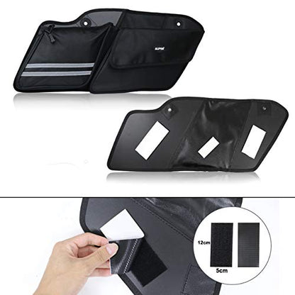 AUFER Left & Right Side Motorcycle Saddlebag Organizers Storage Bags Saddle bag Organizers Bag Compatible With For 1993-2013 Harley Touring Road King Road Glide Electra Glide Street Glide