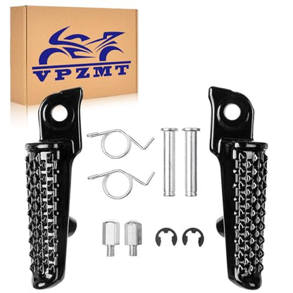 Motorcycle Front Foot Pegs Footrests Pedal for Honda 2003-2023 CBR 600RR, 2004-2023 CBR 1000RR, 2008-2023 CB1000R Models (Front-Black) - color: Front-Black