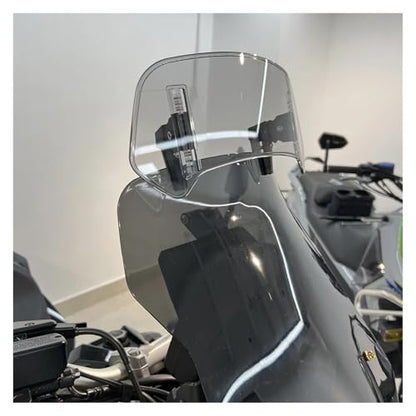 Motorcycle Adjustable Windshields Extension Windscreen Spoiler Wind Deflector Protection Compatible with 1190 RC8 R 1290 Super R/GT(V1 Small Clear)