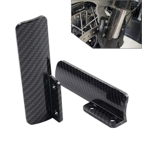 2 Pcs ABS Guard Cover Front Fork Guard Protectors YZT-FCY-01C Carbon Fiber Pattern Black For Harley-Davidson CVO Street Glide 117/121 23-25