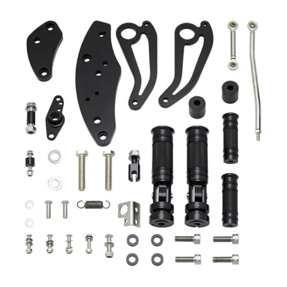 CNC Black 2.17" Forward Controls Foot Pegs Footrests Shift Levers Linkages Kits Compatible with 1995-2006 Kawasaki Vulcan 800 VN800 A B Classic E Drifter - color: Black B, size: VN800