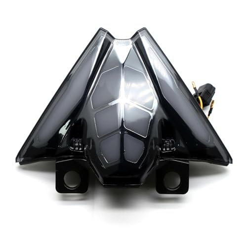 MZS Motorcycle LED Tail Light Compatible with EX 500 EX500 Z500 2024-2025, Integrated Turn Signal Blinker Running Brake Taillight Accessories Smoke - size: EX500/Z500