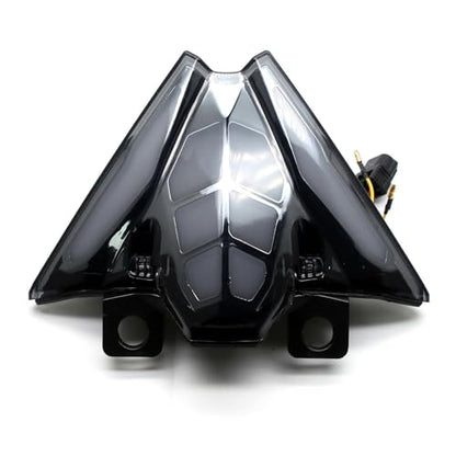 MZS Motorcycle LED Tail Light Compatible with EX 500 EX500 Z500 2024-2025, Integrated Turn Signal Blinker Running Brake Taillight Accessories Smoke - size: EX500/Z500