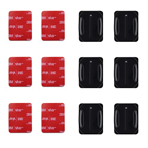 Haoyou Curved Adhesive Helmet Mount Compatible with Gopro Hero 13,12,11,10, 9, 8, 7, 6, 5, 4, 3+, 3 Cameras (6pcs)
