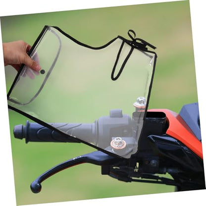 Happyyami Motorcycle Handlebar Gloves Windproof Waterproof Hand Warmer Mittens Oversized Design Easy Installation Protective Handlebar Cover for Cold Rainy Riding 15.74X11.81X1.57In
