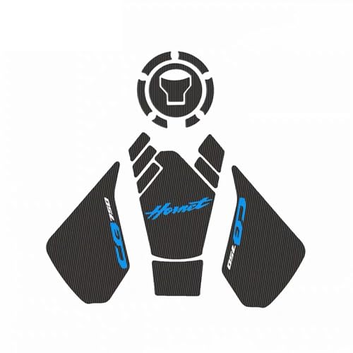 Motorcycle Fuel Tank Pads for Honda CB750 Hornet 2023 2024 2025 Aanti-Skid Side Fuel Tank Pads Sticker Decal Knee Grip Traction Pad Protector（New Model）(Blue) - color: Blue