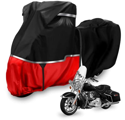 420D Waterproof Motorcycle Cover Replace for Harley Davidson Touring Models, Road Glide Special, Electra Glide Standard Motorcycle Cover for Snow Rain Dust Protection - size: Touring without Trunk