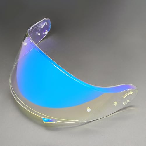 Neotec 2 Helmet Visor Replacement.CNS-3 Motorcycle Helmet Shield UV Protection Compatible with Neotec 2 (Revo Clear Blue) - color: Revo Clear Blue