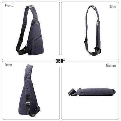 FANDARE Lightweight Sling Bag Men Chest Pack with Reflective Strips Women Versatile Motorcycle Crossbody Bags Cover Shoulder Carry Body Wallet for Hiking Running Outdoor Travel Daypacks Blue B - color: Blue B