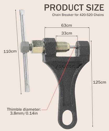 bylikeho Chain Breaker,Chain Breaker Riveting Tool,Motorcycle Chain Breaker,Car Accessories Chain Tool for Dirt Pit Bike ATV Motorcycle Bicycle Chain Break #420 428 520 525 528 530, 1360CLQ001