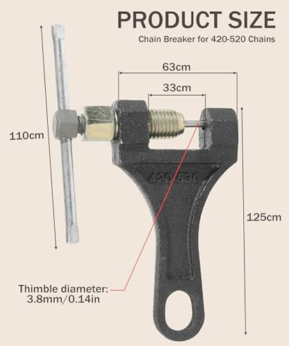 bylikeho Chain Breaker,Chain Breaker Riveting Tool,Motorcycle Chain Breaker,Car Accessories Chain Tool for Dirt Pit Bike ATV Motorcycle Bicycle Chain Break #420 428 520 525 528 530, 1360CLQ001