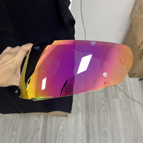 HJ-33 Helmet Visor For i90.Replacement Motorcycle Helmet Shield Compatible with HJC i90 (Revo Pink Gold) - color: Revo Pink Gold