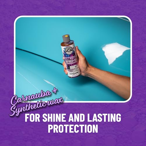 Chemical Guys Extreme Bodywash & Wax Foaming Car Wash Soap - Soap for Foam Cannons, Foam Guns, or Bucket Washes for Cars, Trucks, Motorcycles, RVs, and More, Grape Scent - 64 oz (Half Gallon) - size: 64 Ounce (Pack of 1)