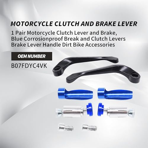 7/8inch Universal 22MM CNC Handlebar Brake Clutch Lever Hand Guard Protector for Motorcycle (Blue)