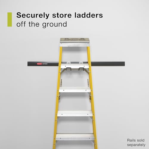 Rubbermaid FastTrack Ladder Hook Garage Wall/Ladder Hanger Wall Mount and Heavy Duty Organization for Home/Garage/Wall/Shed - size: 1 Count (Pack of 1), style: Ladder Hook