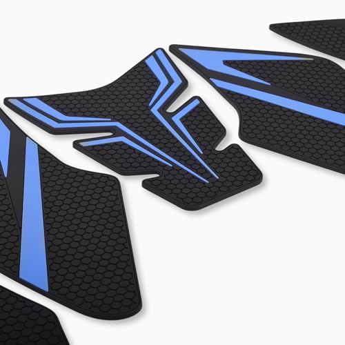 Motorcycle Tank Grip Protector Pads, Anti-Slip Honeycomb Design, Compatible with Suitable for Suzuki GSX-8S 2023- GSX-8R 2024- (blue) - color: blue