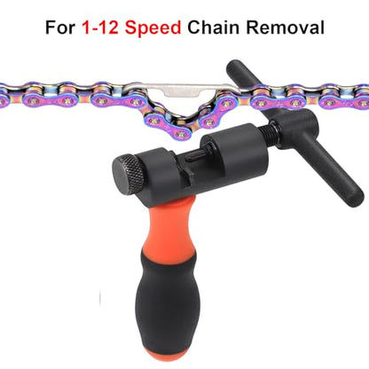 Universal Bike Chain Tool Kit with Bike Breaker Main Chain Pliers Chain Checker for Road MTB Bike 1-12 Speed Chain Disassemble Chain Splitter and Breaker - color: 1 Pcs Chain Breaker
